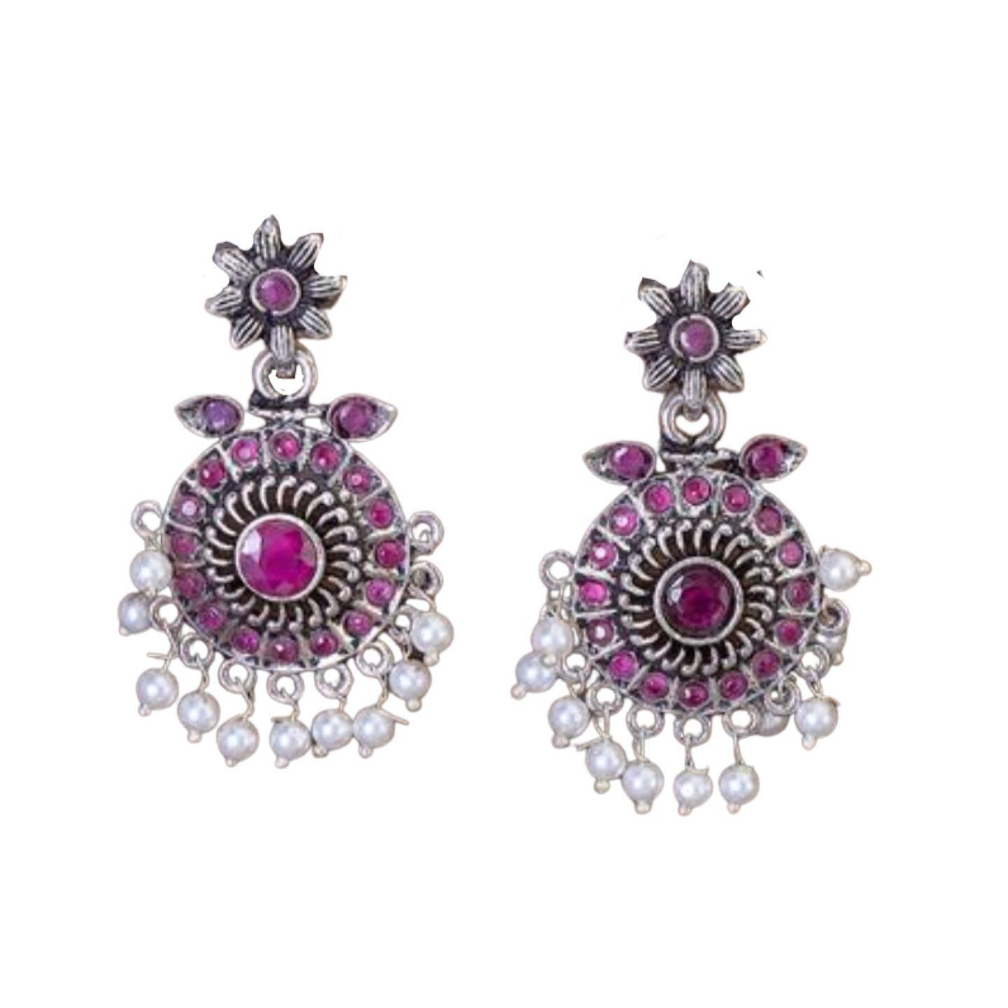 Traditional dual tone floral Long Jhumka Earrings | Party wear Jhumka –  Indian Designs